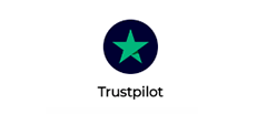 Trustpilot logo: green star in a dark blue circle, with the word