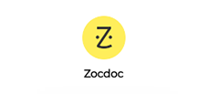 Zocdoc logo: Yellow circle with a stylized