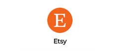 Etsy logo: orange circle with white