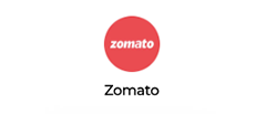 Zomato logo: Red circle with white