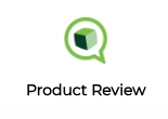 Product Review icon: green speech bubble with a 3D green cube inside, text "Product Review" below.