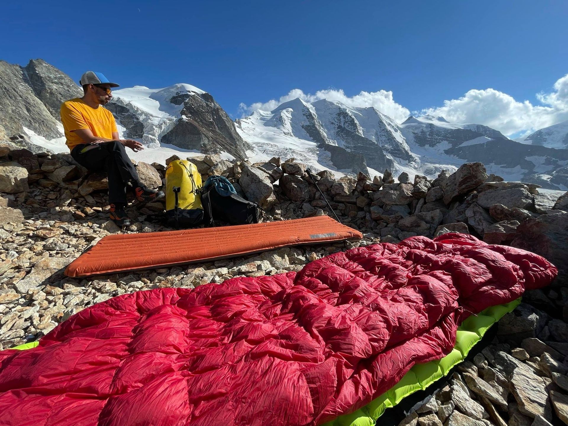 Piz Palü, Nordwand, Ostpfeiler, Klettern, Bernina, Diavolezza, Ostalpen, Biwak