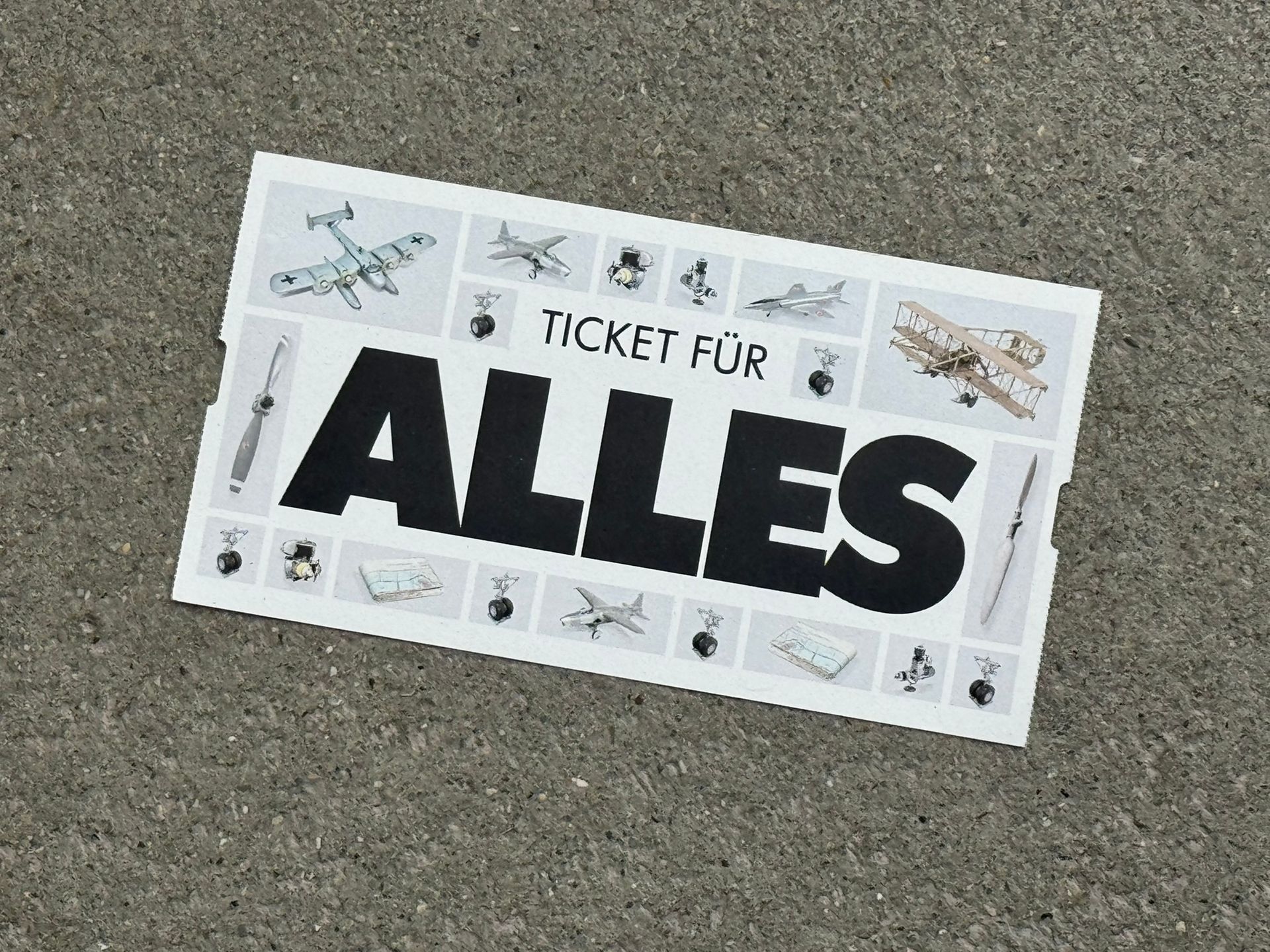 Ticket, Museum, Eintrittskarte, Flugwerft Oberschleißheim