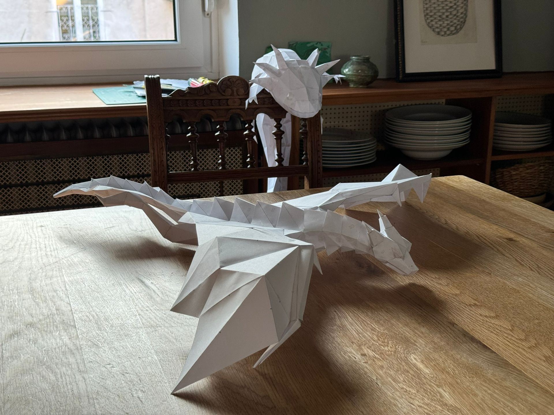 Papierarbeit, Drachen, Kunst, Art