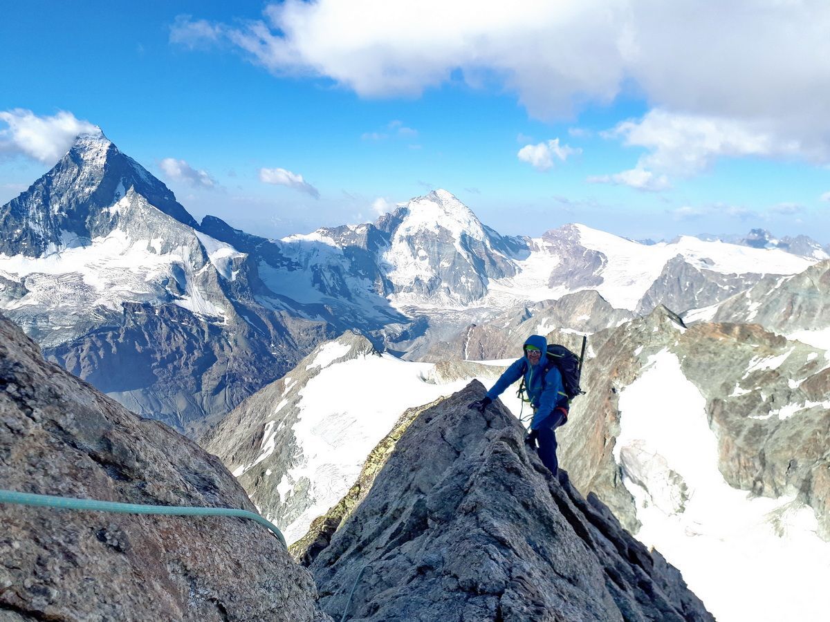 Bergsteigen, Hochtour, Westalpen, Obergabelhorn, Überschreitung, Hartmut Ulrich