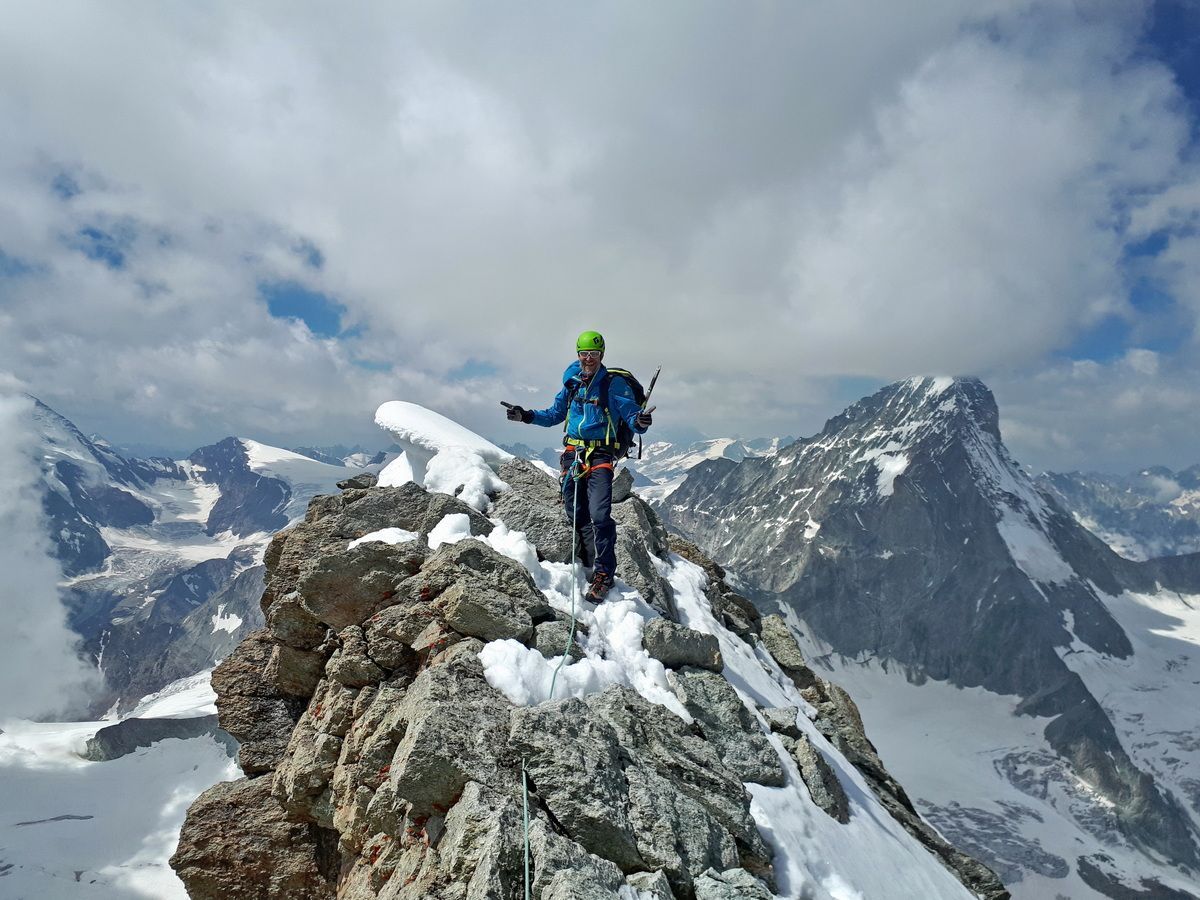 Bergsteigen, Hochtour, Westalpen, Obergabelhorn, Überschreitung, Hartmut Ulrich