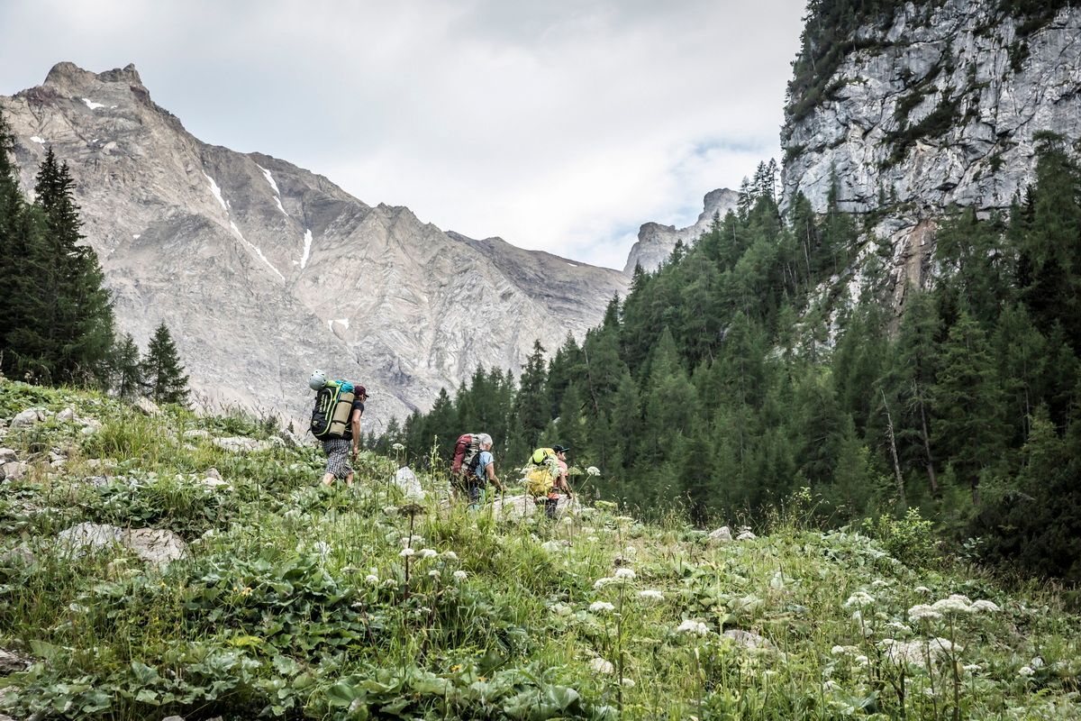 Schreck-Heel, Freispitze, Lechtaler Alpen, Alpinismus, Klettern, Freeclimbing