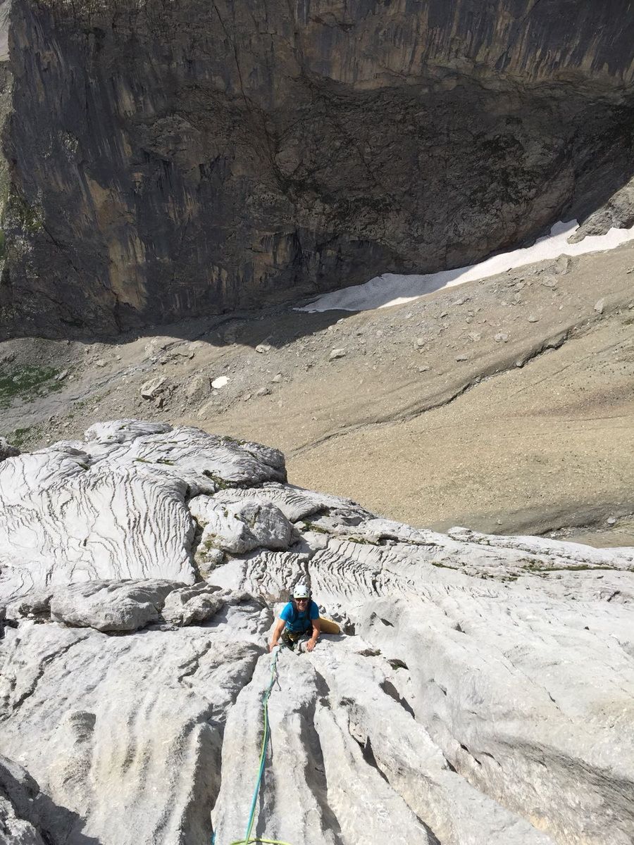 Schreck-Heel, Freispitze, Lechtaler Alpen, Alpinismus, Klettern, Freeclimbing, Wasserrinnen, Südwand