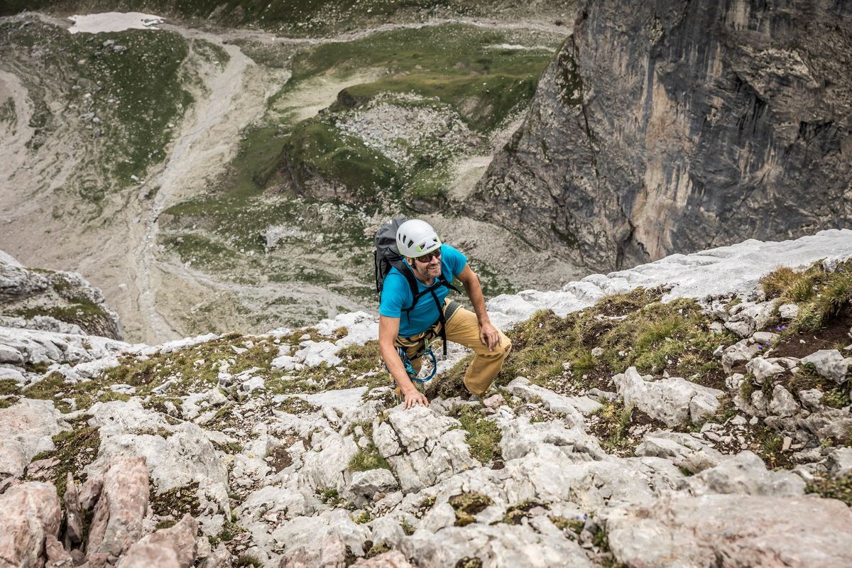 Schreck-Heel, Freispitze, Lechtaler Alpen, Alpinismus, Klettern, Freeclimbing, Ausstieg