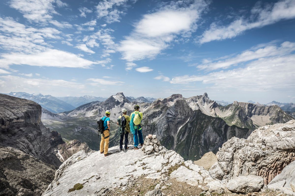 Schreck-Heel, Freispitze, Lechtaler Alpen, Alpinismus, Klettern, Freeclimbing, Gipfel