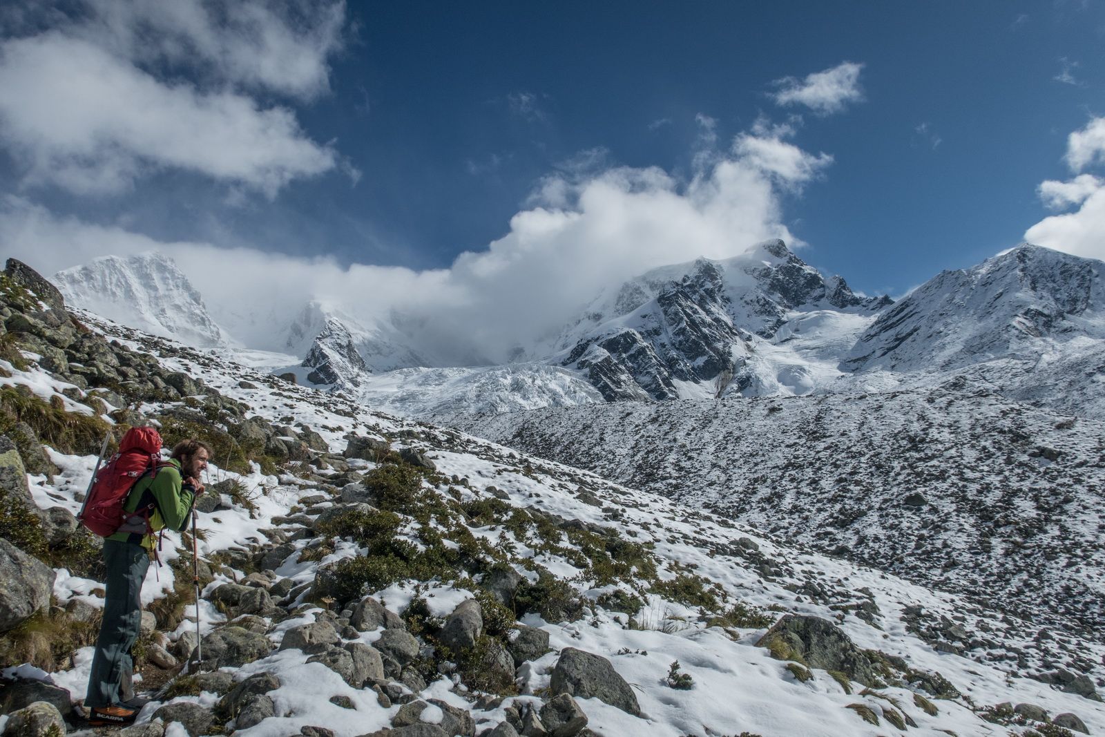 Bernina, Piz Bernina, Biancograt, Hochtour, Bergsteigen