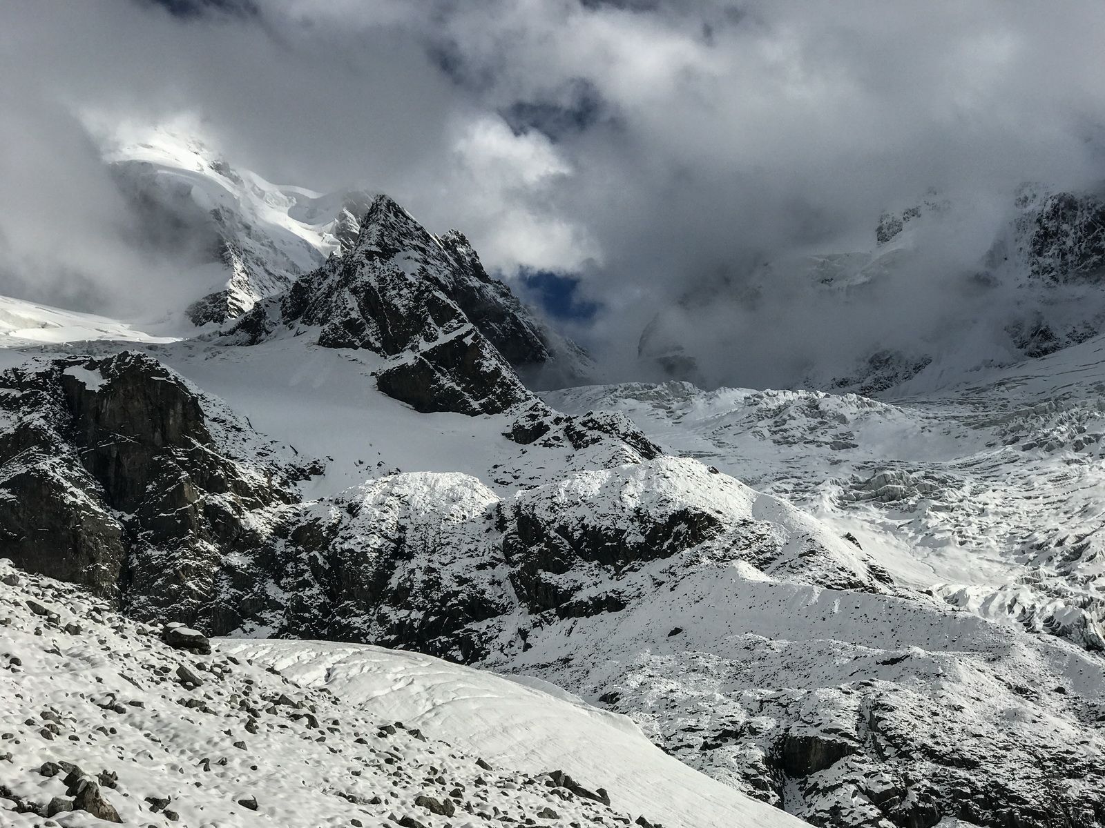 Bernina, Piz Bernina, Biancograt, Hochtour, Bergsteigen