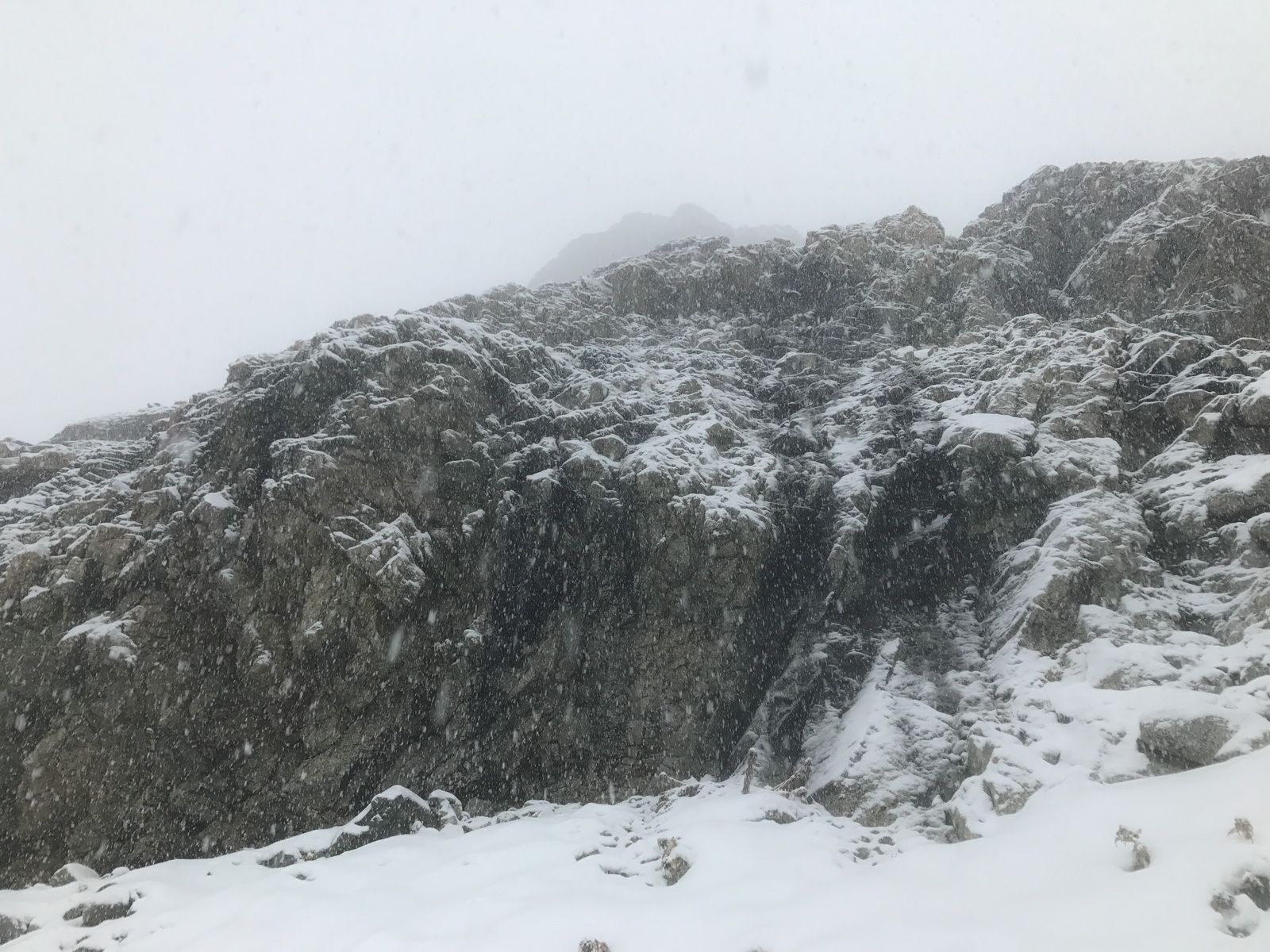 Bovalscharte, Bernina, Whiteout, Wintereinbruch