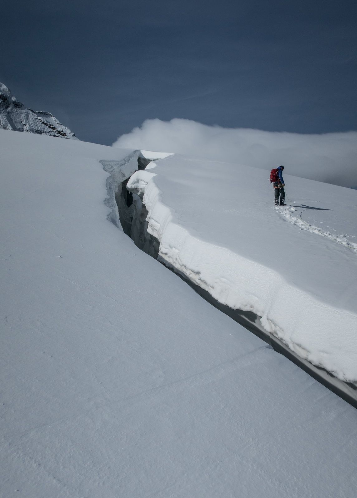 Bernina, Piz Palü, Gletscher, Hochtour, Bergsteigen,
Diavolezza, Spalte