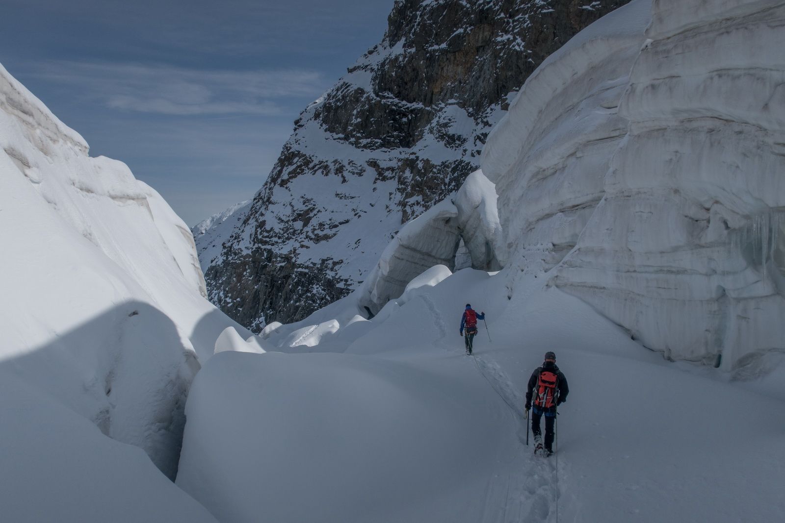 Piz Palü, Gletscher, Serac, Spalten, Hochtour