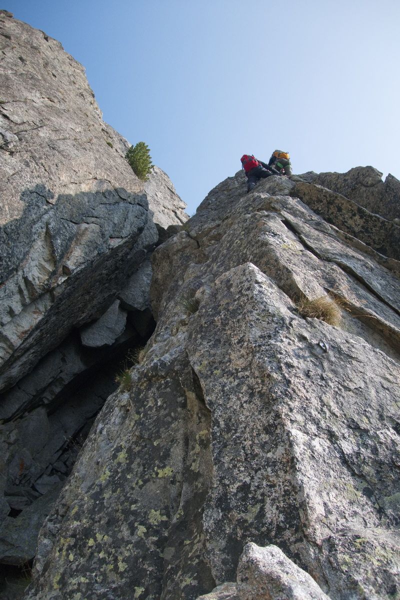 Spazzacaldeira, Albigna, La Fiamma, Bergell, Klettern, Climbing, Bergsteigen, Gaubünden, Felsnadel
