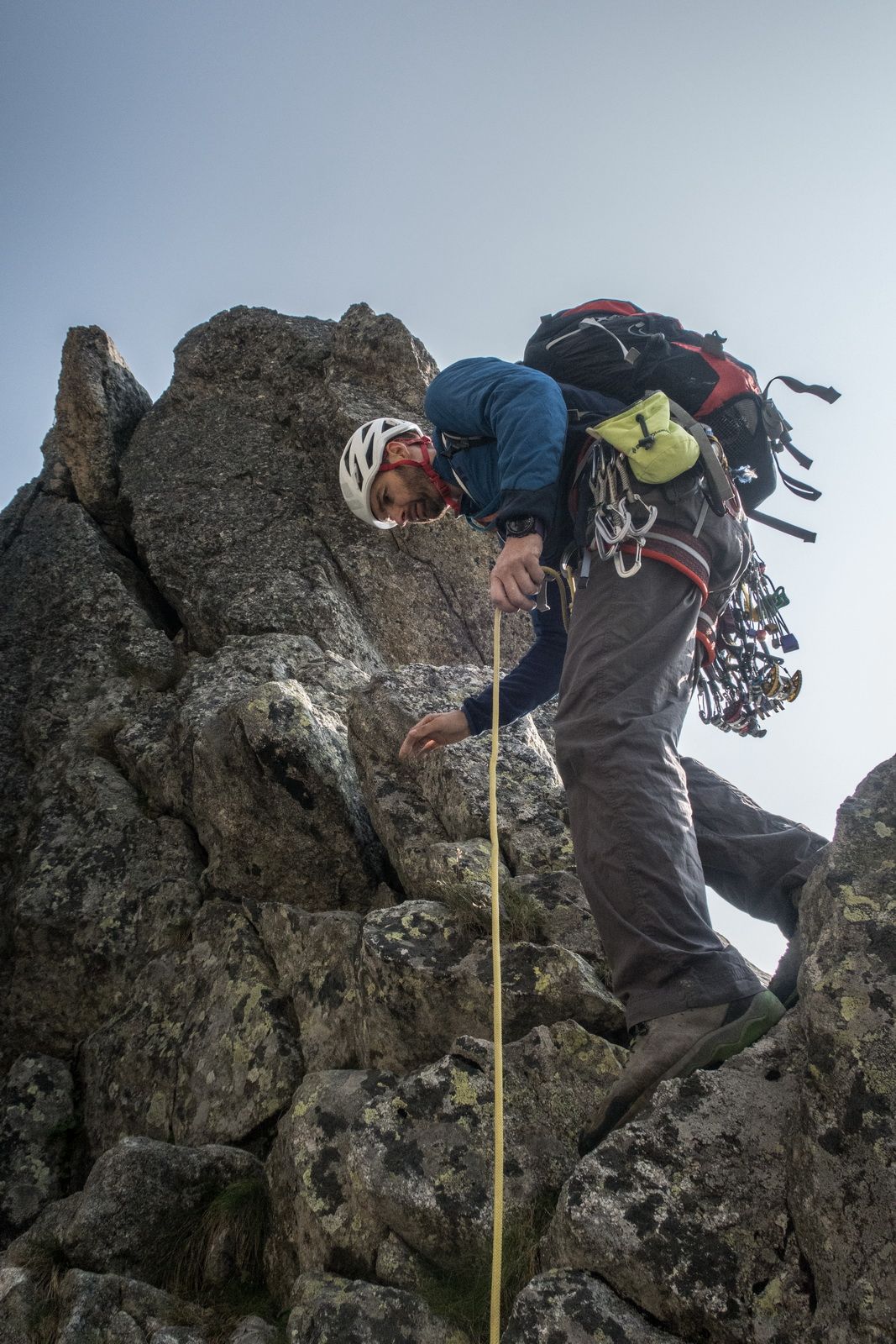 Spazzacaldeira, Albigna, La Fiamma, Bergell, Klettern, Climbing, Bergsteigen, Gaubünden, Felsnadel