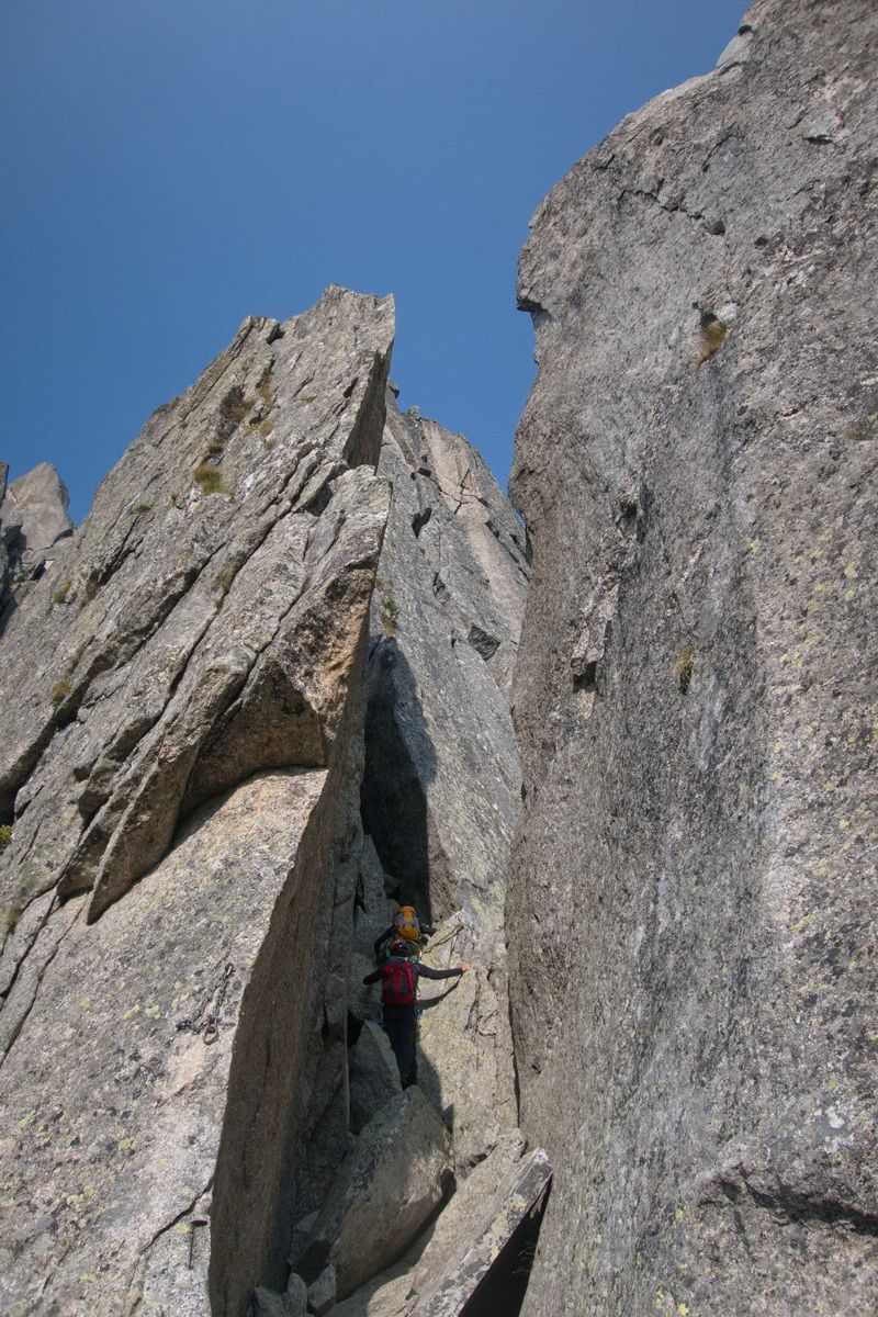 Spazzacaldeira, Albigna, La Fiamma, Bergell, Klettern, Climbing, Bergsteigen, Gaubünden, Felsnadel