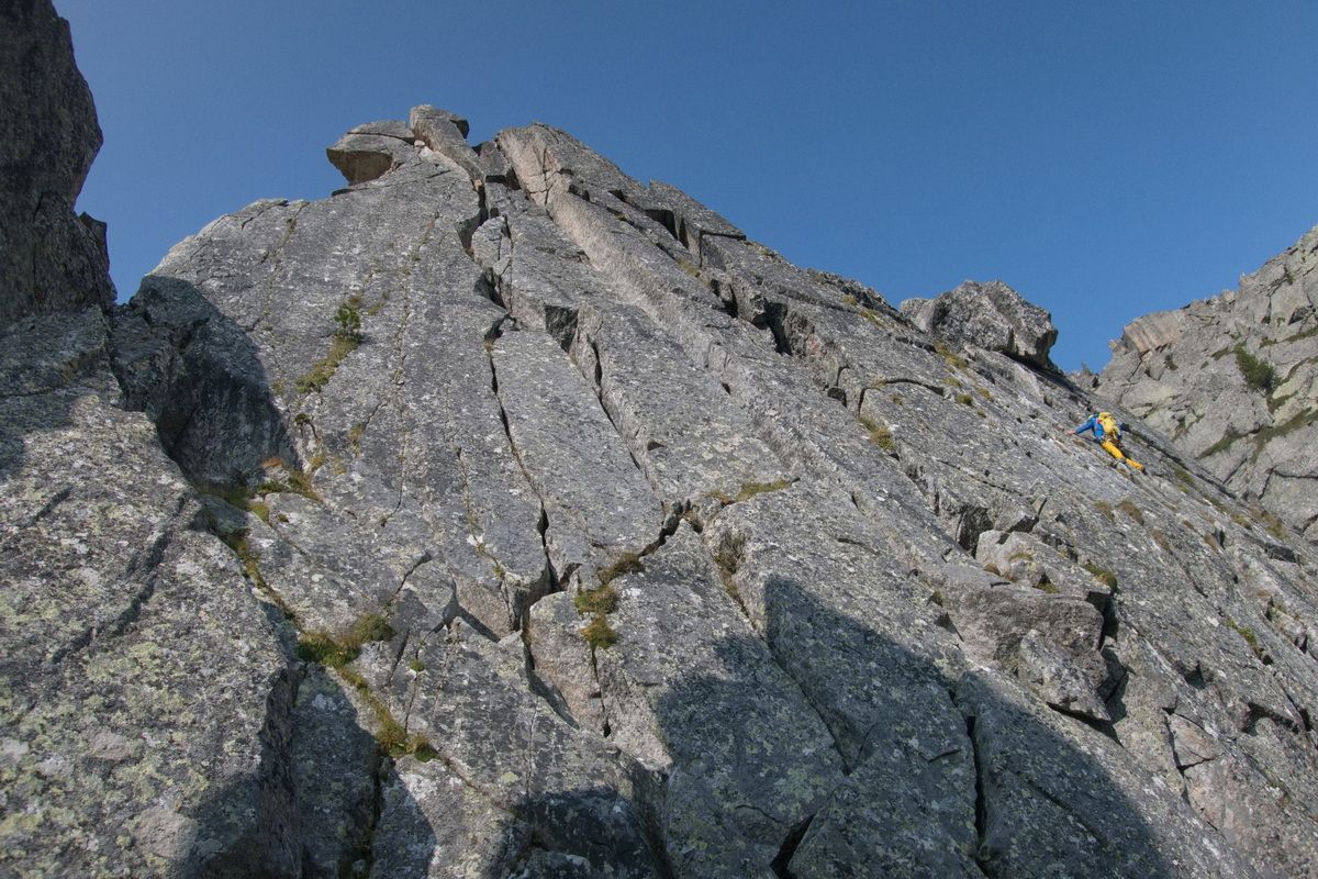 Spazzacaldeira, Albigna, La Fiamma, Bergell, Klettern, Climbing, Bergsteigen, Gaubünden, Felsnadel