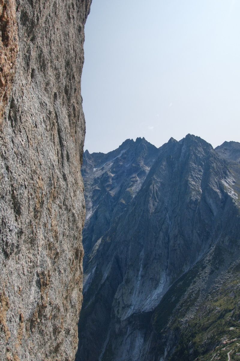 Spazzacaldeira, Albigna, La Fiamma, Bergell, Klettern, Climbing, Bergsteigen, Gaubünden, Felsnadel