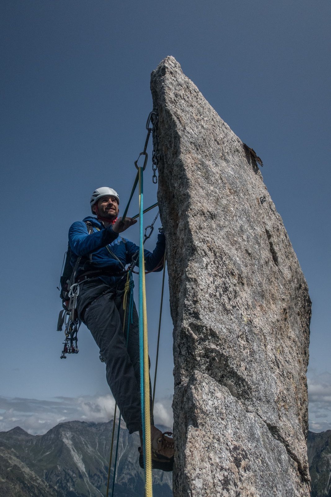 Spazzacaldeira, Albigna, La Fiamma, Bergell, Klettern, Climbing, Bergsteigen, Gaubünden, Felsnadel