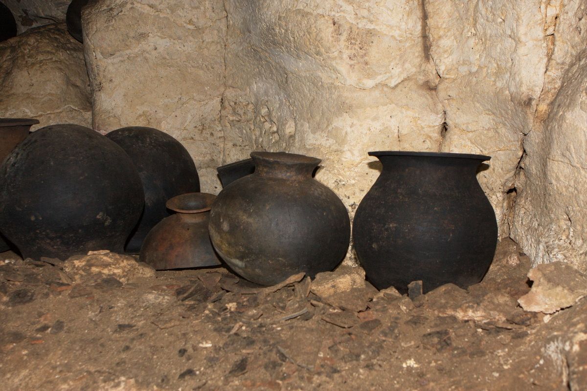 Mexico, Yucatan, Belize, Maya, Höhle, Cave, Archäologie, Tongeschirr