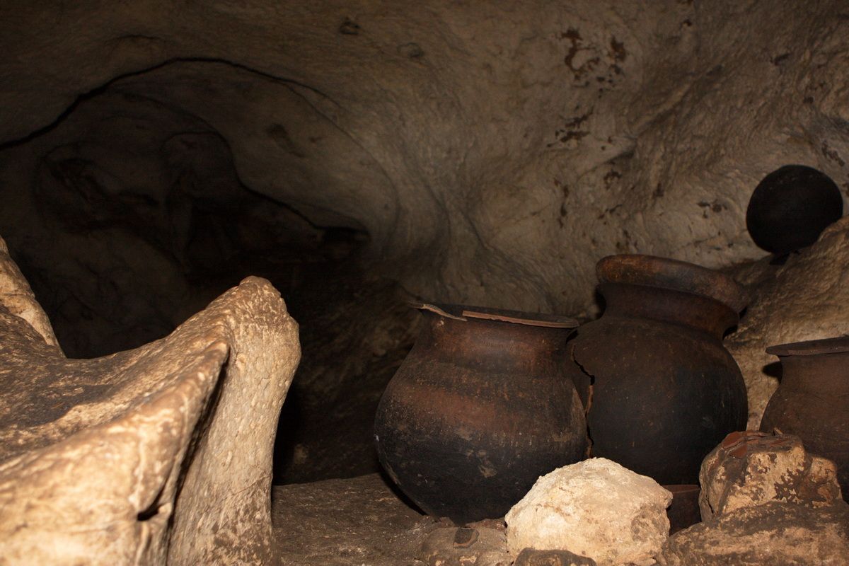 Mexico, Yucatan, Belize, Maya, Höhle, Cave, Archäologie, Tongeschirr