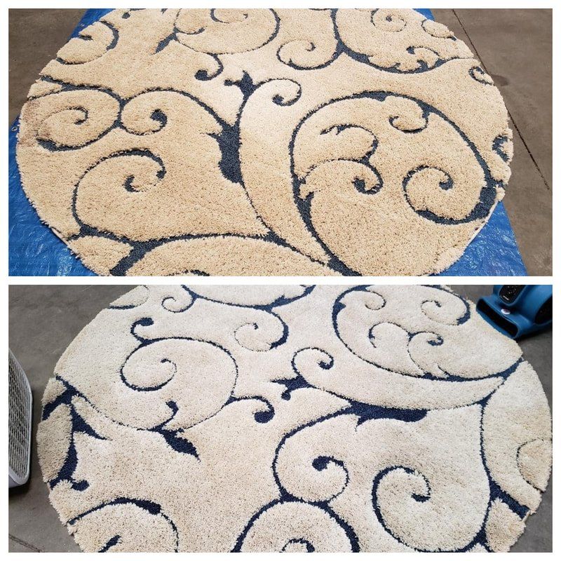 Before and After Area Rug