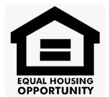 A black and white logo for equal housing opportunity.
