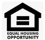 A black and white logo for equal housing opportunity.