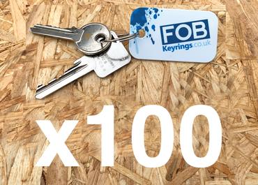 x100 Printed Keyrings