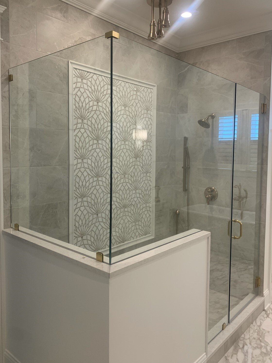 Frameless Glass Shower Enclosure Installation