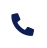 A blue phone icon on a white background.