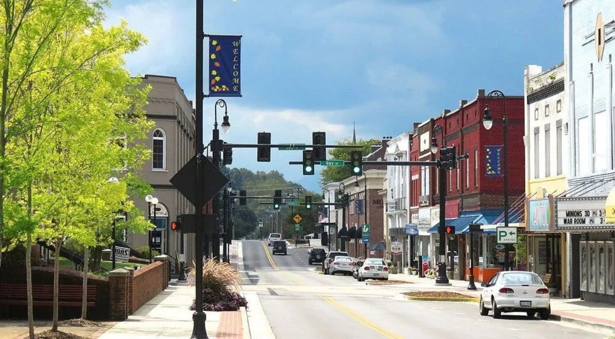 Picture of downtown Erwin Tennessee