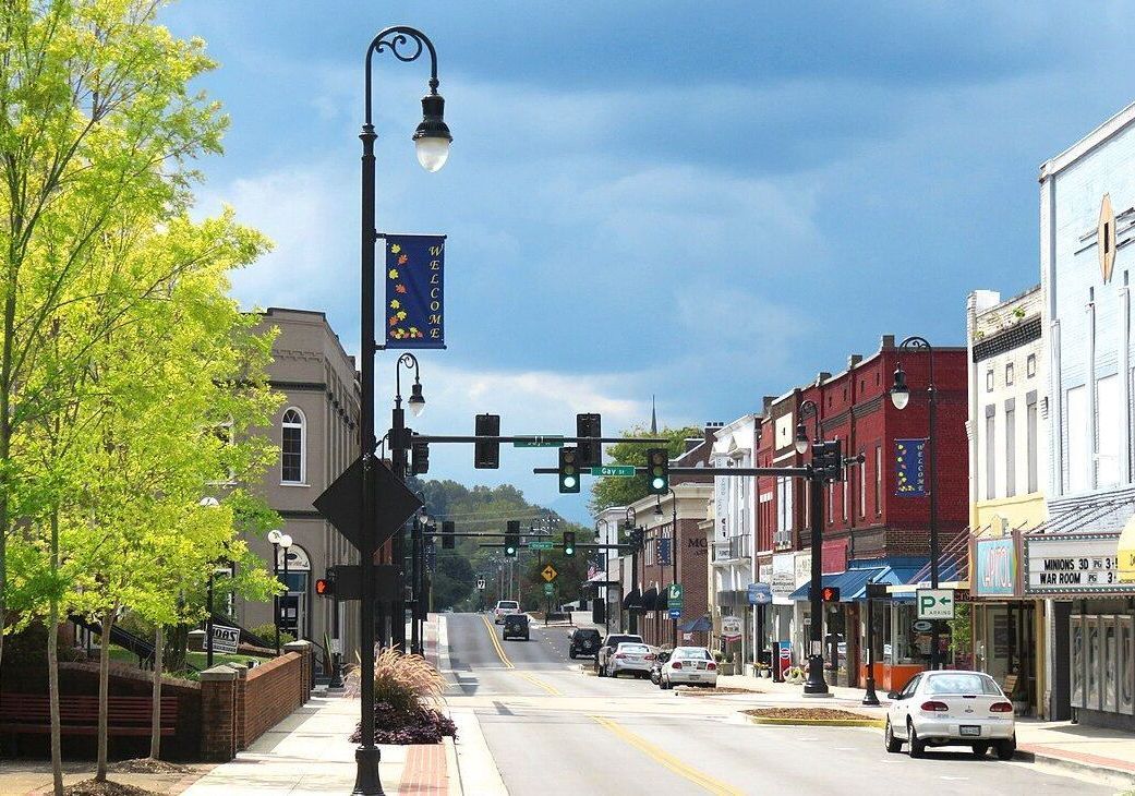 Picture of downtown Erwin Tennessee