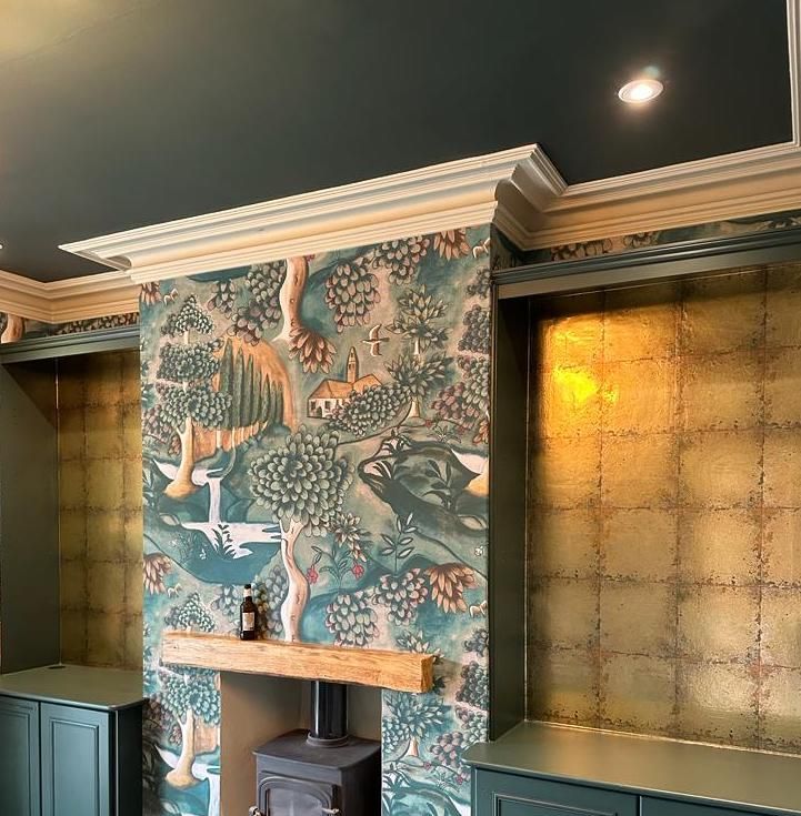 Wallpaper detail from Copperdoor Interior Design