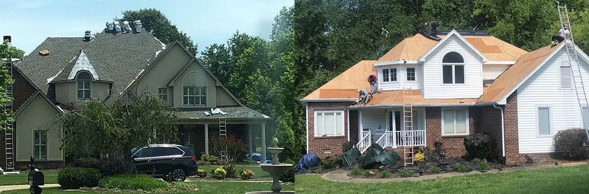 Before and After Roof Renovation