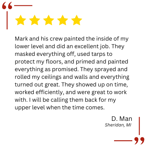residential interior painting sheridan mi