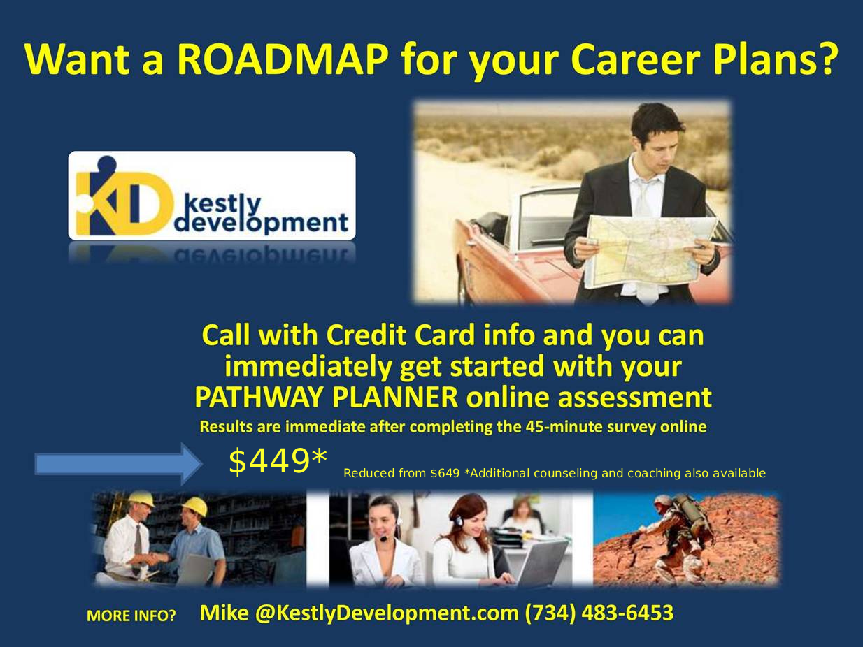 An advertisement for a roadmap for your career plans