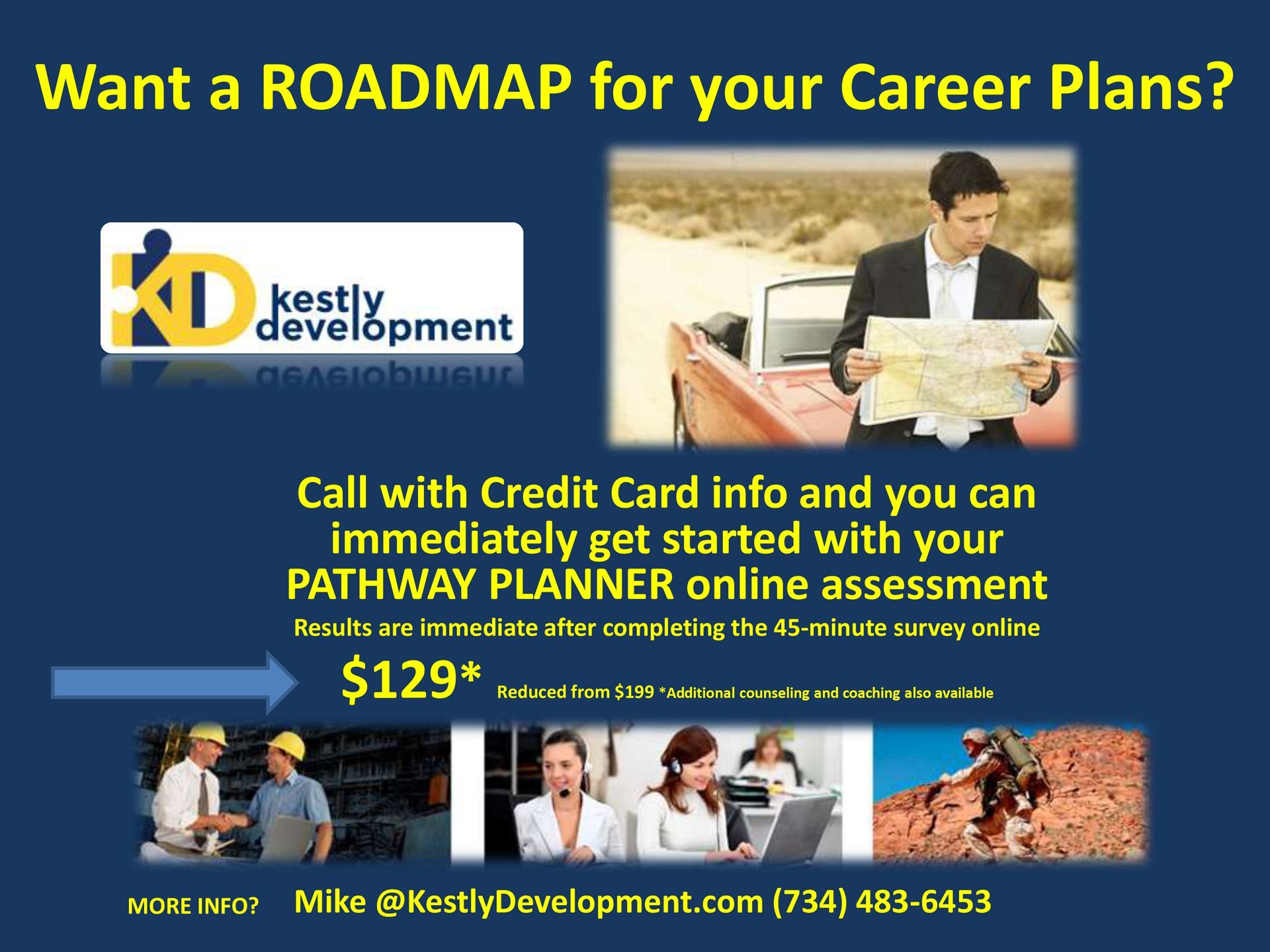 An advertisement for a roadmap for your career plans