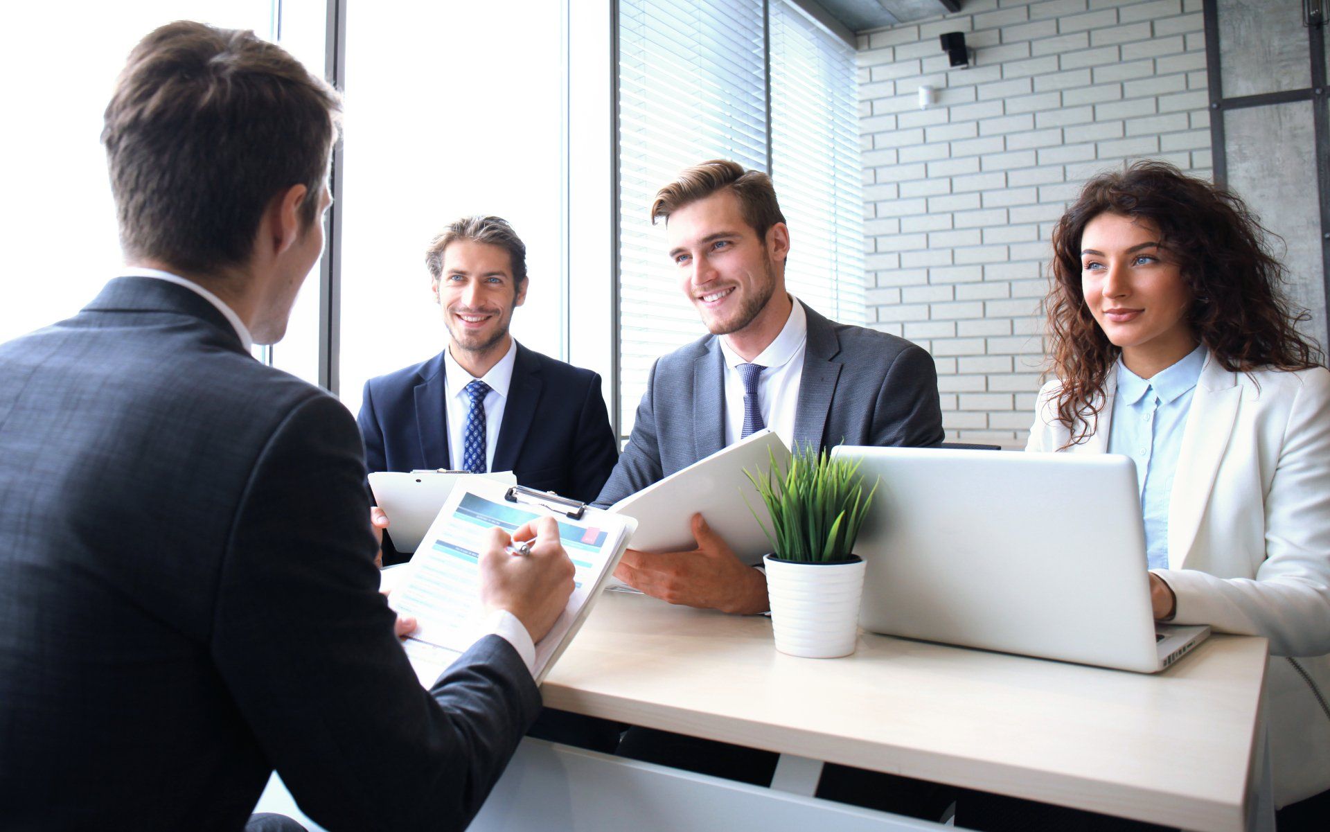 Employers having a meeting