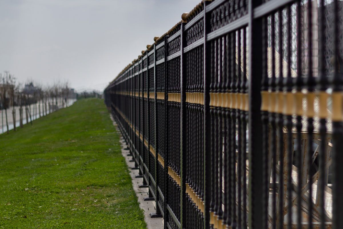 Black Iron Fence Railings and Grasses — Bondurant, IA — Titan Fence LLC