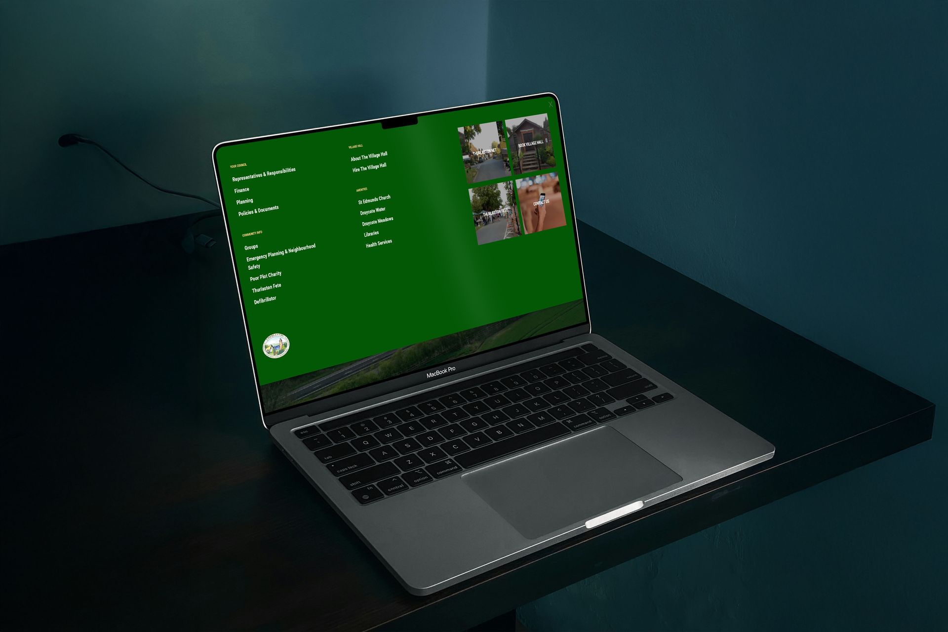 Thurlaston Parish Council extended menu display on website