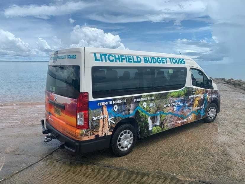 Colorful Scenery Wraps the Van's Side — Litchfield VIP Tours In Darwin City, NT