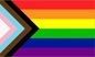 Pride flag incorporating the trans flag, and colors representing marginalized communities.