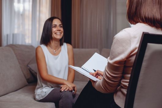 happy women counselling