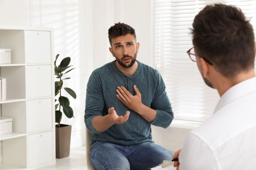 man consulting and counselling