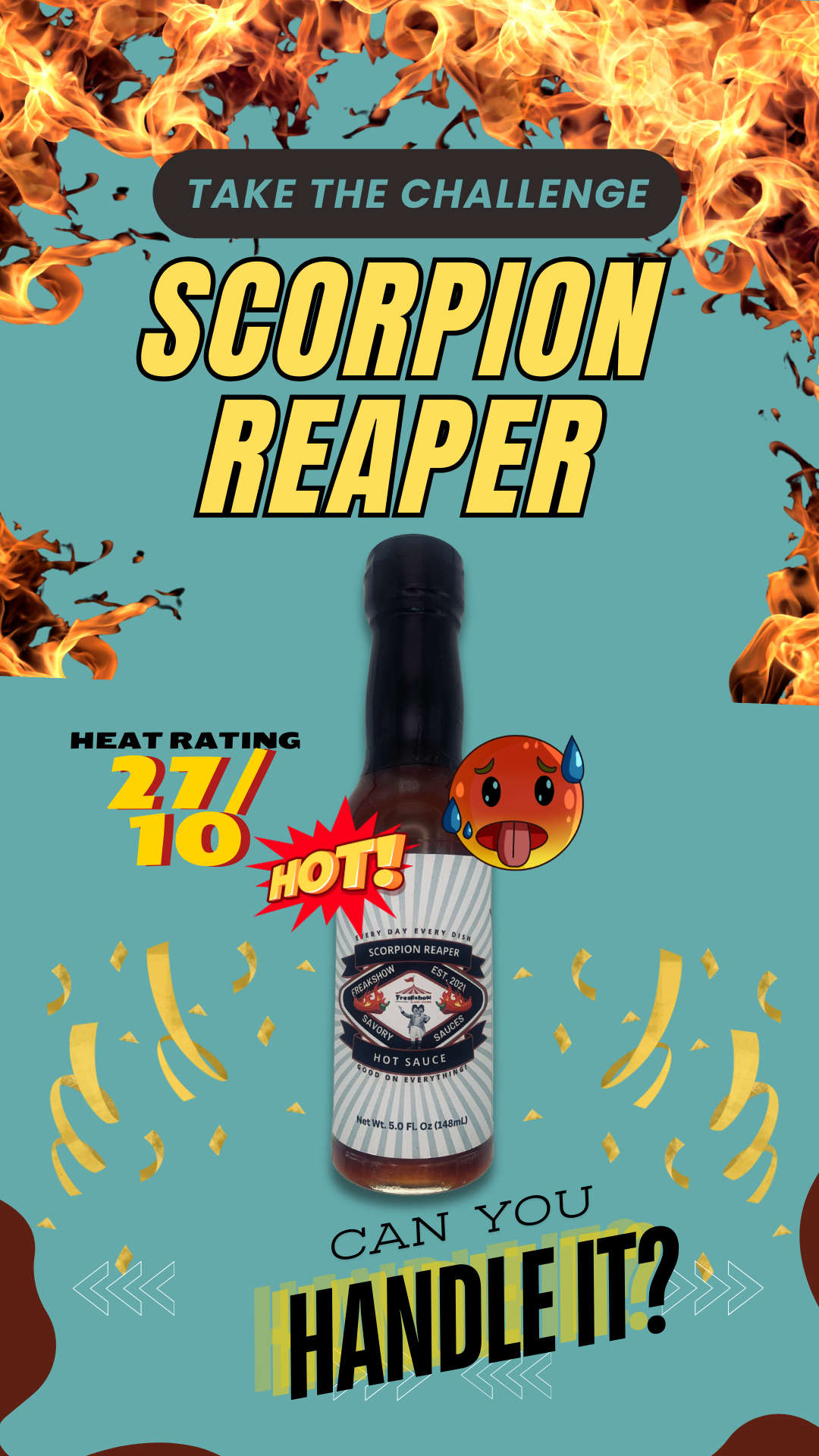 Freakshow Savory Sauces Scorpion Reaper Hot Sauce