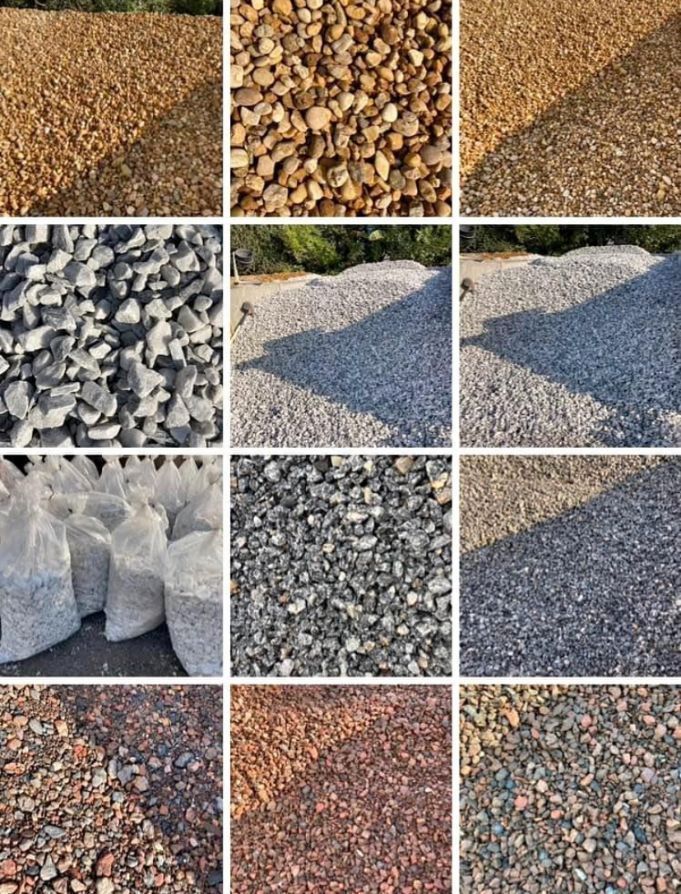 Different Types of Gravel Collage - Lehigh Acres, FL - Mainor Landscaping Service LLC