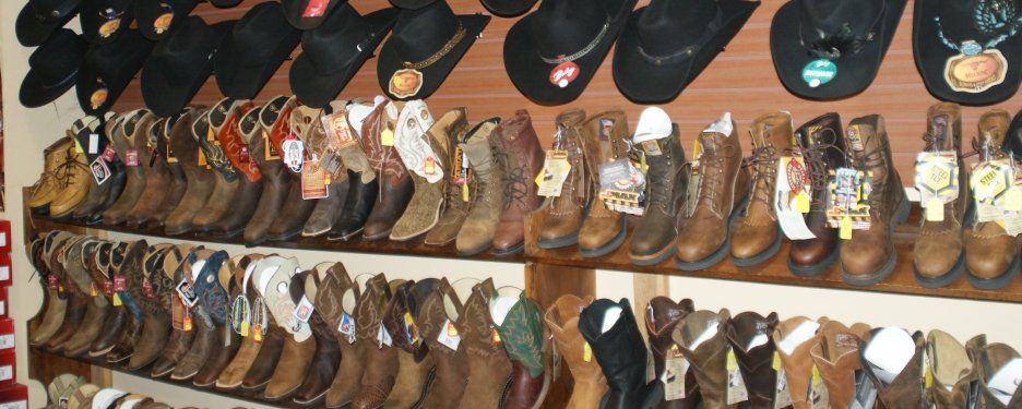 Large Selection of Men's Boots and Hats